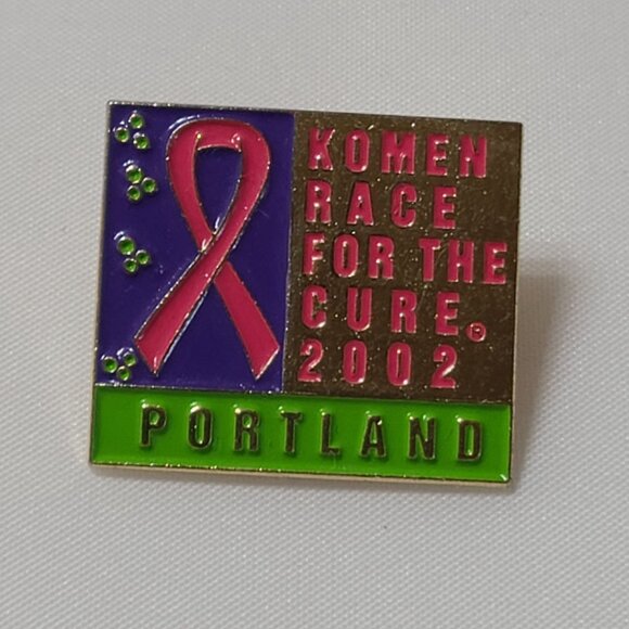 Susan G Komen Race For The Cure 2002 Portland Lapel Pin Breast Cancer Awareness - Picture 5 of 5